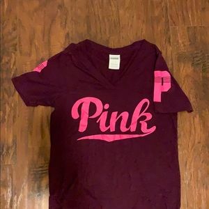 PINK v-neck shirt